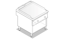 Szeletsütő, lábon álló kivitel, öntöttvas sütőfelület, dupla, 900-as sorozat