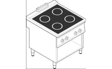 Indukciós tűzhely, 4 zónás, lábon álló, 700-as sorozat