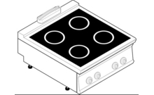 Indukciós tűzhely, 4 zónás, asztali, 700-as sorozat