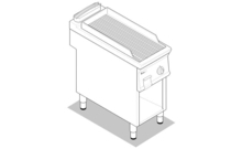 Szeletsütő, lábon álló kivitel, öntöttvas bordázott sütőfelület, 900-as sorozat