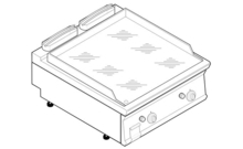 Szeletsütő, asztali kivitel, króm sütőfelület, dupla, 900-as sorozat