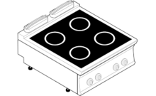 Indukciós tűzhely, 4 zónás, asztali, 900-as sorozat