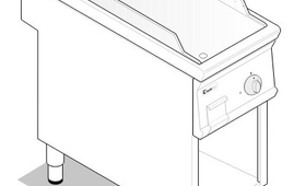 Szeletsütő, lábon álló kivitel, öntöttvas sütőfelület, 900-as sorozat