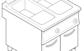 Tésztafőző, 24+24 literes, 700-as sorozat