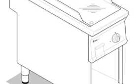 Szeletsütő, lábon álló kivitel, króm sütőfelület, 900-as sorozat