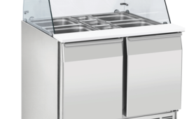 Salátahűtő asztal felépítménnyel