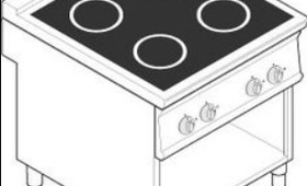 Indukciós tűzhely, 4 zónás, lábon álló, 700-as sorozat