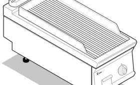 Szeletsütő, asztali kivitel, öntöttvas bordázott sütőfelület, 900-as sorozat