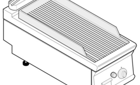 Szeletsütő, asztali kivitel, öntöttvas bordázott sütőfelület, 900-as sorozat