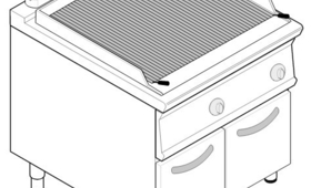 Lávaköves grill, dupla, 700-as sorozat