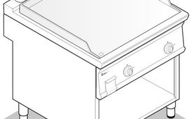 Szeletsütő, lábon álló kivitel, öntöttvas sütőfelület, dupla, 900-as sorozat