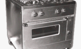 Gáztűzhely, elektromos sütővel, 4 égős