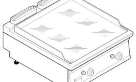 Szeletsütő, asztali kivitel, króm sütőfelület, dupla, 900-as sorozat