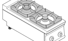 2 égős gáztűzhely, asztali kivitel, 700-as sorozat