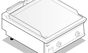 Szeletsütő, asztali kivitel, öntöttvas sütőfelület, dupla, 900-as sorozat